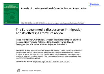 The European media discourse on immigration and its effects: a literature review