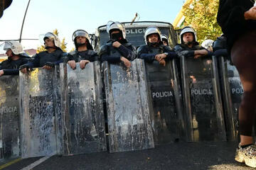 Protests in Tirana - E.Kryeziu/OBCT