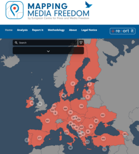 The Mapping Media Freedom platform, an MFRR project