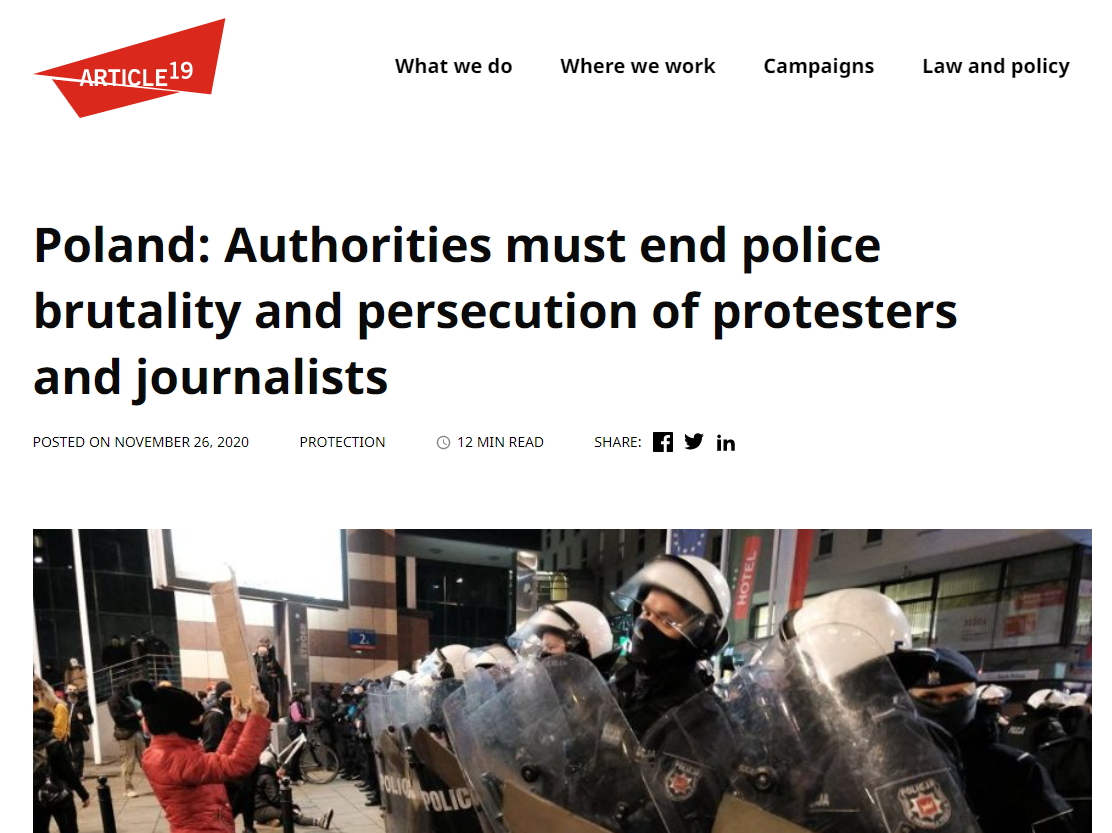 Poland: Authorities must end police brutality and persecution of ...