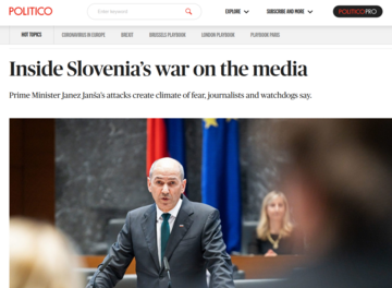 The homepage of Politico The homepage of Politico