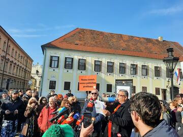 Journalists' protests in Zagreb, February 1, 2024 – photo G. Vale