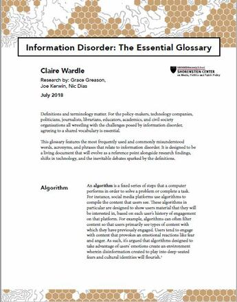 Information Disorder: The Essential Glossary