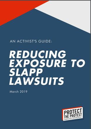 Reducing Exposure to SLAPP Lawsuits: an Activist’s Guide Reducing Exposure to SLAPP Lawsuits: an Activist’s Guide