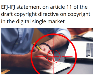 Draft Directive on Copyright in the Digital Single Market: EFJ-IFJ Statement Draft Directive on Copyright in the Digital Single Market: EFJ-IFJ Statement