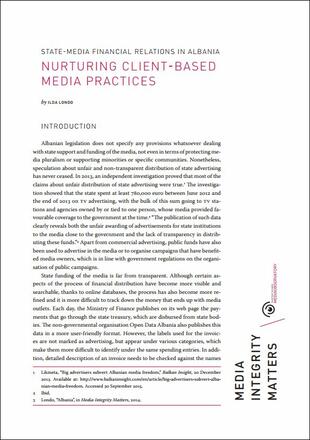 SEE Media Observatory Albania 2015 SEE Media Observatory Albania 2015
