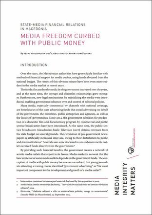 SEE Media Observatory Macedonia 2015 SEE Media Observatory Macedonia 2015