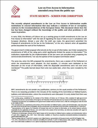 State secret - Screen for Corruption in Montenegro State secret - Screen for Corruption in Montenegro