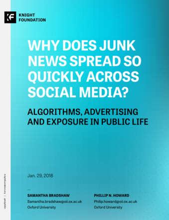 Why Does Junk News Spread So Quickly Across Social Media? Why Does Junk News Spread So Quickly Across Social Media?
