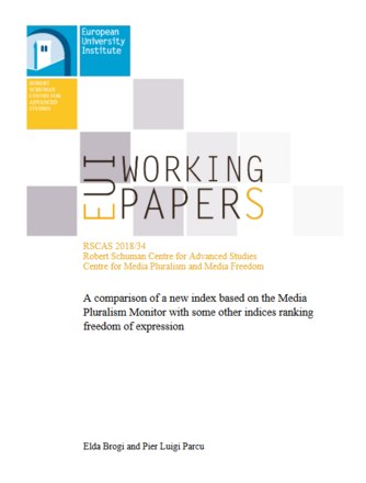 A comparison of a new index based on the Media Pluralism Monitor with some other indices ranking freedom of expression A comparison of a new index based on the Media Pluralism Monitor with some other indices ranking freedom of expression