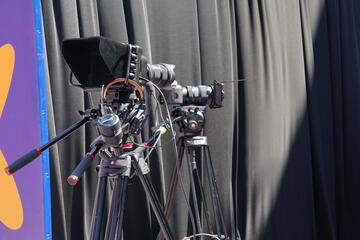 Equipment in a tv studio Equipment in a tv studio