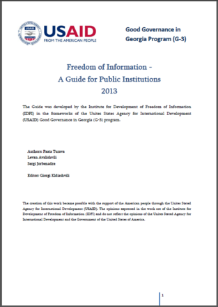 Freedom of Information Guidebook - Georgia