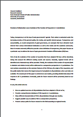 Freedom of Information Laws Freedom of Information Laws