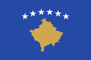 Flag of Kosovo © Andreyyshore, CC BY-SA 3.0 via Wikimedia Commons