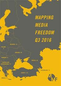 Mapping Media Freedom Q3 2016