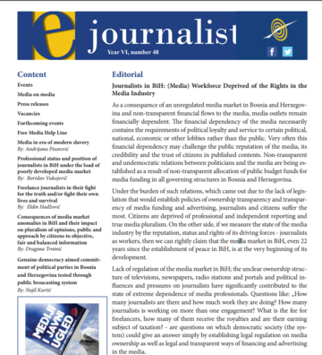 Third Issue of e-journalist: Focus on Journalists in BiH 