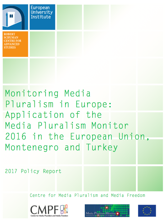 Monitoring Media Pluralism in Europe: Application of the Media Pluralism Monitor 2016 in the European Union, Montenegro and Turkey Monitoring Media Pluralism in Europe: Application of the Media Pluralism Monitor 2016 in the European Union, Montenegro and Turkey