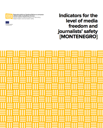 Indicators for the level of media freedom and journalists’ safety (Montenegro)