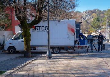 Truck and camera crew from RTCG Truck and camera crew from RTCG