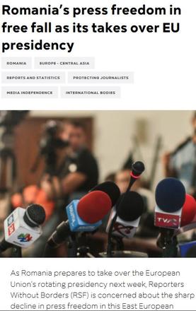 Romania’s press freedom fall Romania’s press freedom fall