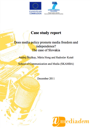 Slovakia: Does Media Policy Promote Media Freedom and Independence?